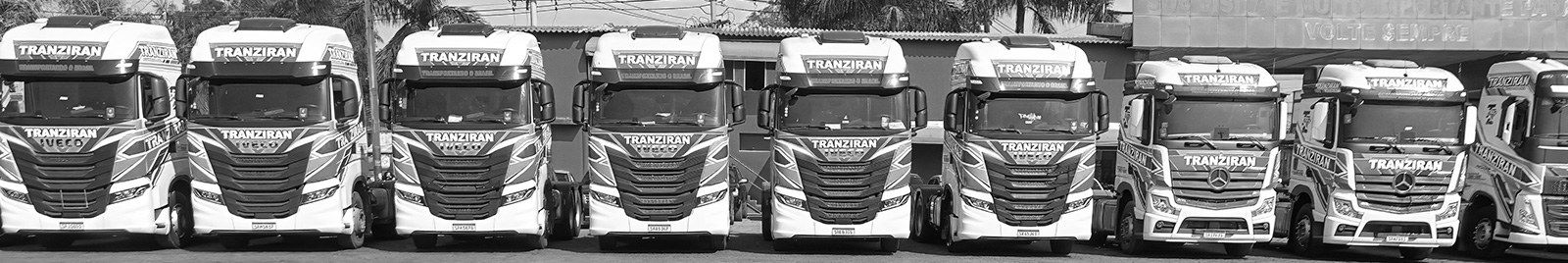 Frota de cavalos mecânicos da Tranziran enfileirada